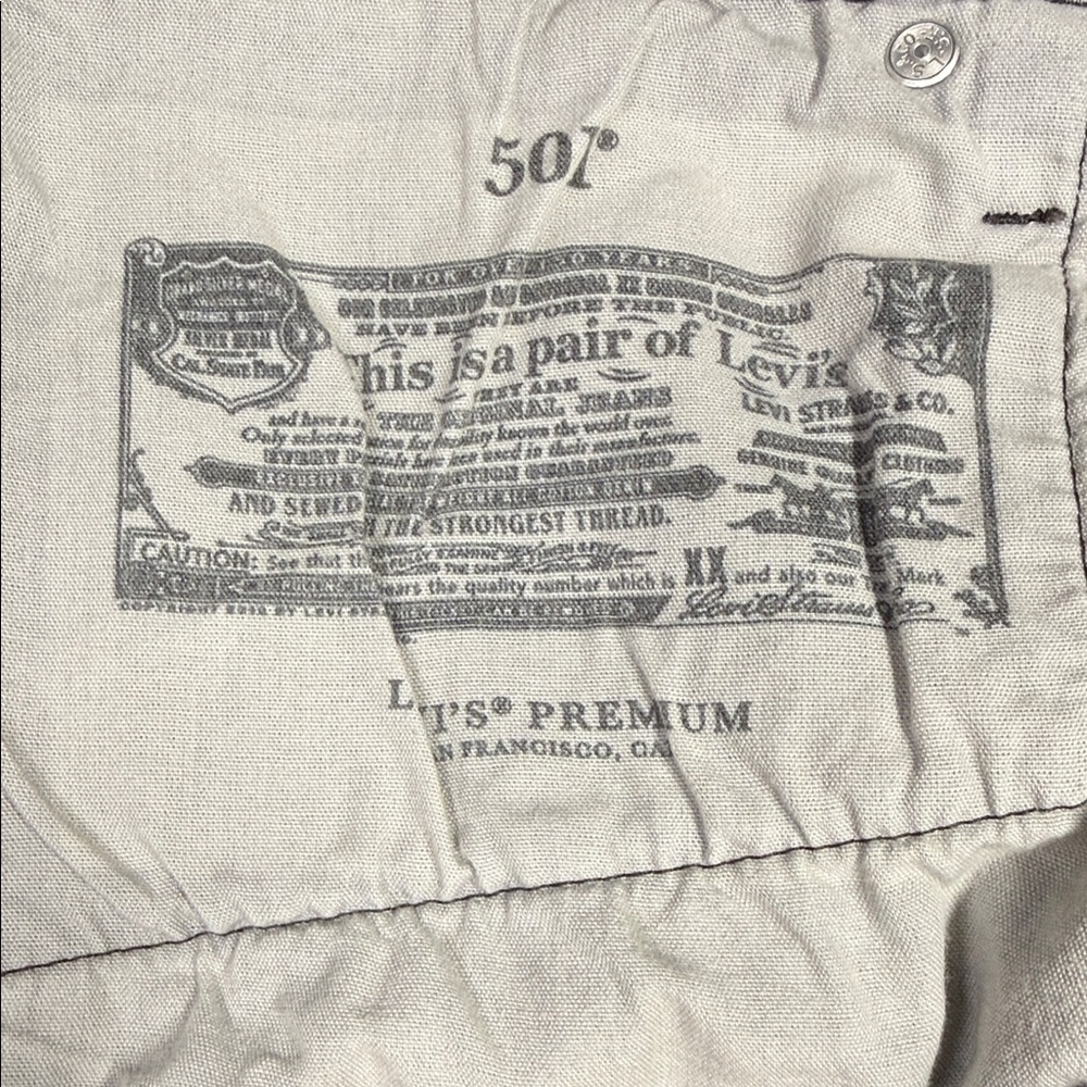 Levi's Light Gray Jean Shorts - Picture 6 of 7